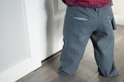 Back of pants - welt pockets